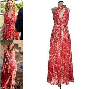 ASO BLAKE LIVELY GRETA GERWIG Silk Halter Dress Medium EUC RARE